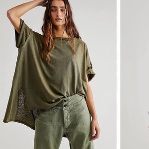 We the Free Diego Shirt Oversized Tee Army Green size L